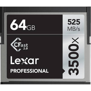 Lexar 64GB CFast 2.0 Professional 3500x Memory Card