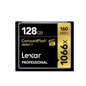 Lexar 128GB Professional 1066x CompactFlash Card | Read 160MB/s | Write 155MB/s