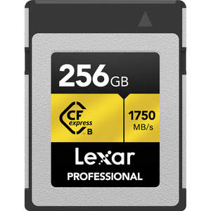 Lexar CF Express Pro Memory Card | 256gb | Type B | Gold Series | R1750MB/s | W1500MB/s
