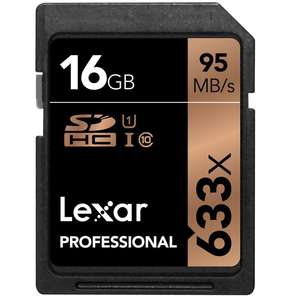 Lexar 16GB Professional UHS-I SDHC 633x Class 10 Memory Card