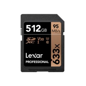 Lexar 512GB Professional UHS-I SDHC 633x Class 10 Memory Card