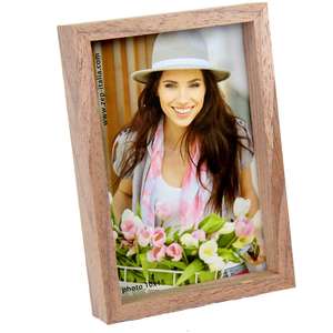 ZEP Zurigo MA Photo Frame - 4x6 inch - Brown Wood - Hands and Stands