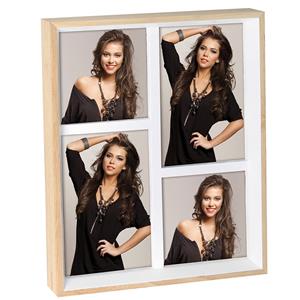 Vietri Wood Photo Frame For 4 Photos 2 6x4 inch and 2 4x4 inch
