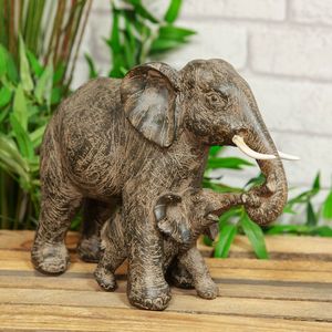 Naturecraft Mother and Baby Elephant Ornament Figurine