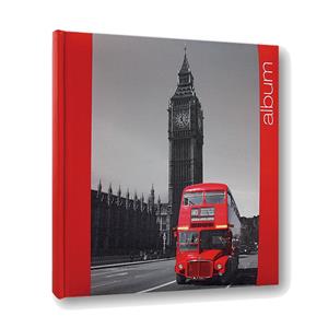 Iconic City London Traditional Red Photo Album - 30 Sides