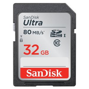 SanDisk Ultra SDHC 32GB 80MB/S Class 10 Memory Card