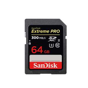 Sandisk Extreme Pro 64GB SD UHS-II | Read 300MB/s | Write 260MB/s | 4K Video