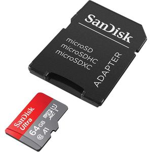 SanDisk Ultra 64GB Micro SDXC 100MB/S Memory Card and Adaptor