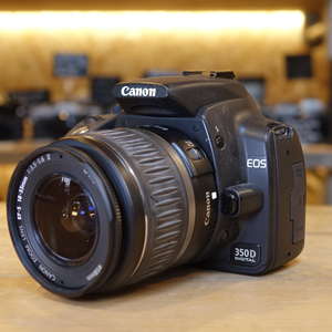 Used Canon EOS 350D Black DSLR with EF-S 18-55mm II Lens
