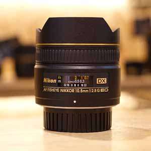 Used Nikon AF 10.5mm F2.8 G ED DX Fisheye Lens