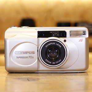 Used Olympus Superzoom 70G 35mm Analog Film Compact Camera