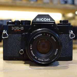 Used Ricoh KR-5 Super 35mm Analog Film SLR Camera with 50mm F2 Lens
