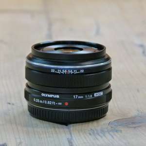 Used Olympus 17mm f1.8 M.ZUIKO Black Micro Four Thirds Lens