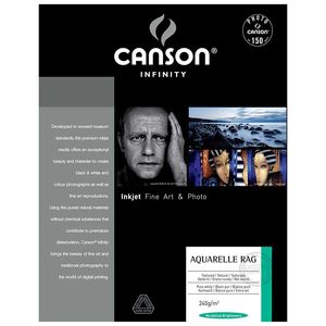 Canson Infinity Aquarelle Rag 240gsm Photo Paper - Acid Free - 100% Cotton