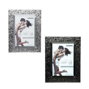 Silverstar Turin Photo Frame | Silver or Steel | Stands or Hangs | Metal Border | Glass Window