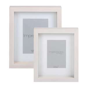 Impressions Wooden Washed White Photo Frame Collection
