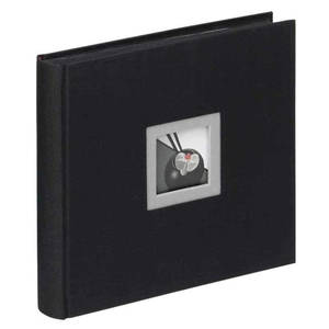 Walther Small Black and Taupe Traditional Photo Album - 50 Black Sides
