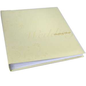 Pearl Swirl Cream Traditional Wedding Album - 60 Sides Overall Size 13x11 Inch