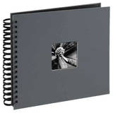 Hama Spiral Photo Album - 25 Black Pages - Grey