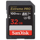 SanDisk Extreme Pro SDHC UHS-I 32GB | 100MBs | V30 Class 10 Memory Card