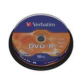 1x10 Verbatim DVD-R 4,7GB 120mins 16x Speed
