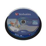 1x10 Verbatim BD-R Blu-Ray Disc 25GB 6x Speed DL Wide Printable Cakebox