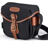 Billingham Hadley Digital Shoulder Bag - Black Canvas Tan Leather
