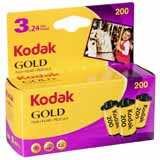 Kodak Gold 200 ISO 24 Exp 35mm Colour Print Film - Triple Pack