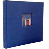 Window Blue Traditional Photo Album - 100 Sides Overall Size 12x11.5