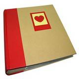 Green Earth Heart Slip In Photo Album for 200 7x5 Photos - Red