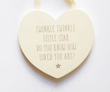 Mum To Be New Baby Shower Twinkle Star Heart Hanging Plaque Keepsake Gift