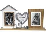 ZEP Country Multi Photo Frame - Wood - Holds 3 Photos - Overall Size 50x23cm