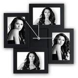 Zep Messina Black Multi Aperture Photo Frame and Clock for 4