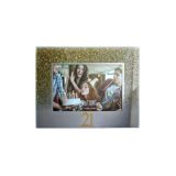 Celebrations 21st Gold Glitter Glass Frames | Standing Strut | Mirror Finish