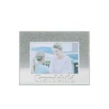 Celebrations Grandchild Silver Glitter Glass Frames | Standing Strut | Mirror Finish