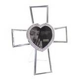 Cross Photo Frame for 3x3 inch Photo - Silverplated - By Juliana
