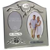 25th Wedding Anniversary Photo Frame Silver For Two Photos