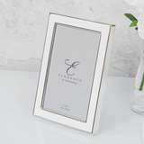 Elegance Silverplated Epoxy Photo Frame Collection - 4x6inch White