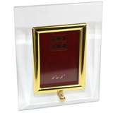Sixtrees Flat Bevelled 3x2 Portrait Photo Frame - Gold