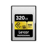 Lexar CF Express Pro Memory Card | 320GB | Type A | Gold Series | R900/W800MB/s | 8K Video