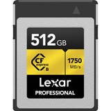 Lexar CF Express Pro Memory Card | 512GB | Type B | Gold Series | R1750MB/s | W1500MB/s | 8K Video