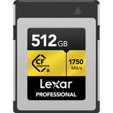 Lexar CF Express Pro Memory Card |512gb | Type B | Gold Series | R1750MB/s | W1500MB/s
