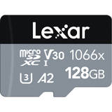 Lexar Professional 1066x microSDXC 128GB UHS-I SILVER Series Memory Card