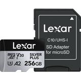 Lexar MicroSDXC 256GB Silver Plus UHS-I Memory Card
