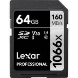 Lexar Professional 64GB 1066x SDXC UHS-I SILVER Series Memory Card