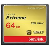SanDisk Extreme 64GB Compact Flash Memory Card | Read 120MB/s | Write 60 MB/s