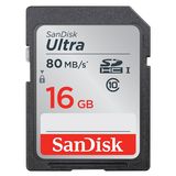 SanDisk Ultra SDHC 16GB 80MB/S Class 10 Memory Card