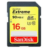SanDisk Extreme SDHC 16GB 90MB/S UHS-I Class 10 Memory Card