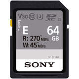 Sony 64gb SF-E SDXC UHS-II Memory Card | Read 270MB/s | Write 45MB/s