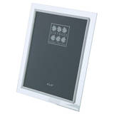 Sixtrees Flat Bevelled Glass Silver 10x8 Inch Glass Photo Frame Vertical